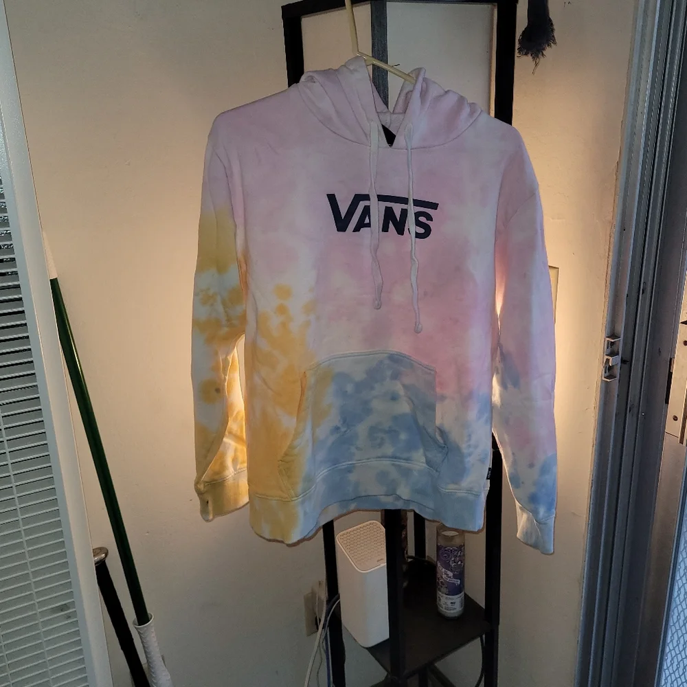 Vans Womens Pastel Tie-Dye Hoodie Sz L - Picture 2 of 6